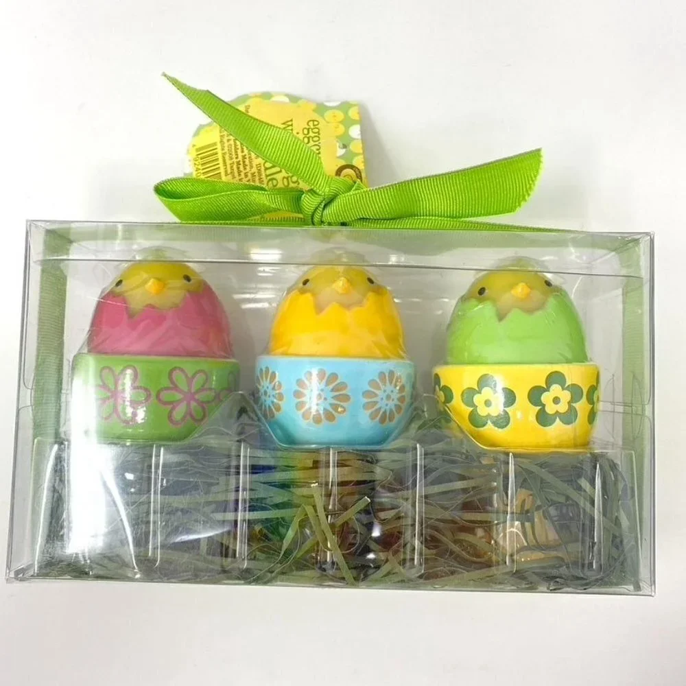 Target Easter Egg Cups Egg Chicks Candles Set Gift